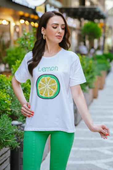 Limon Desenli T-Shirt