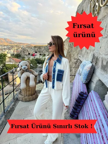 Tasarım Jean Detaylı Garnili Takım