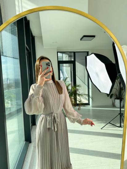 Vizon Tasarım Astarlı Belle Elbise