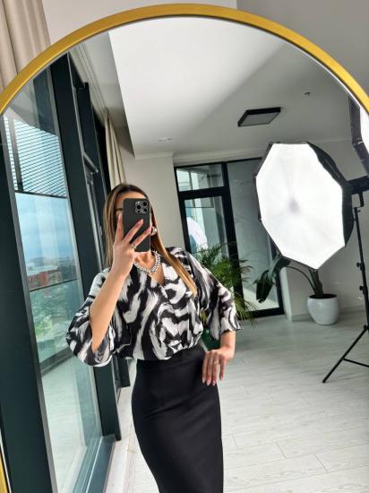 Tasarım Üst Kısmı ipek Saten Kalem Elbise