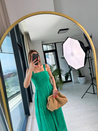 Yeşil Astarlı Lüks Kalite Fisto Elbise