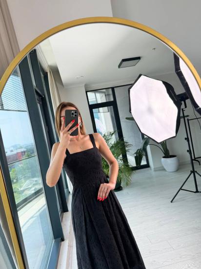 Siyah Astarlı Lüks Kalite Fisto Elbise