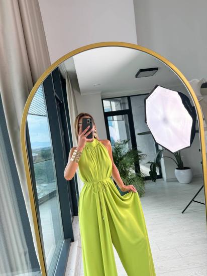 Lime Tasarım İpekli Krep Kumaş Salaş Tulum