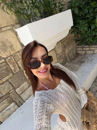Yazlık Simli Merserize Sırt Detay Plaj Elbisesi