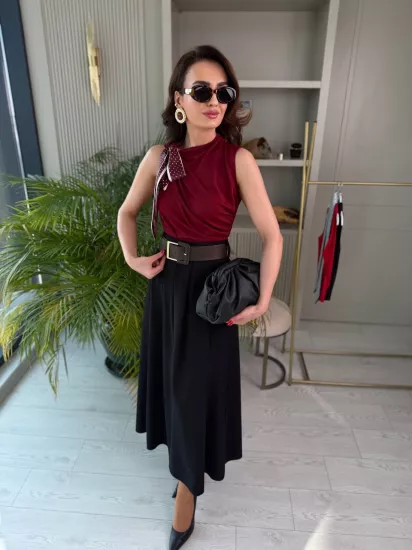 Siyah Kemerli Lüks Kalite Etek