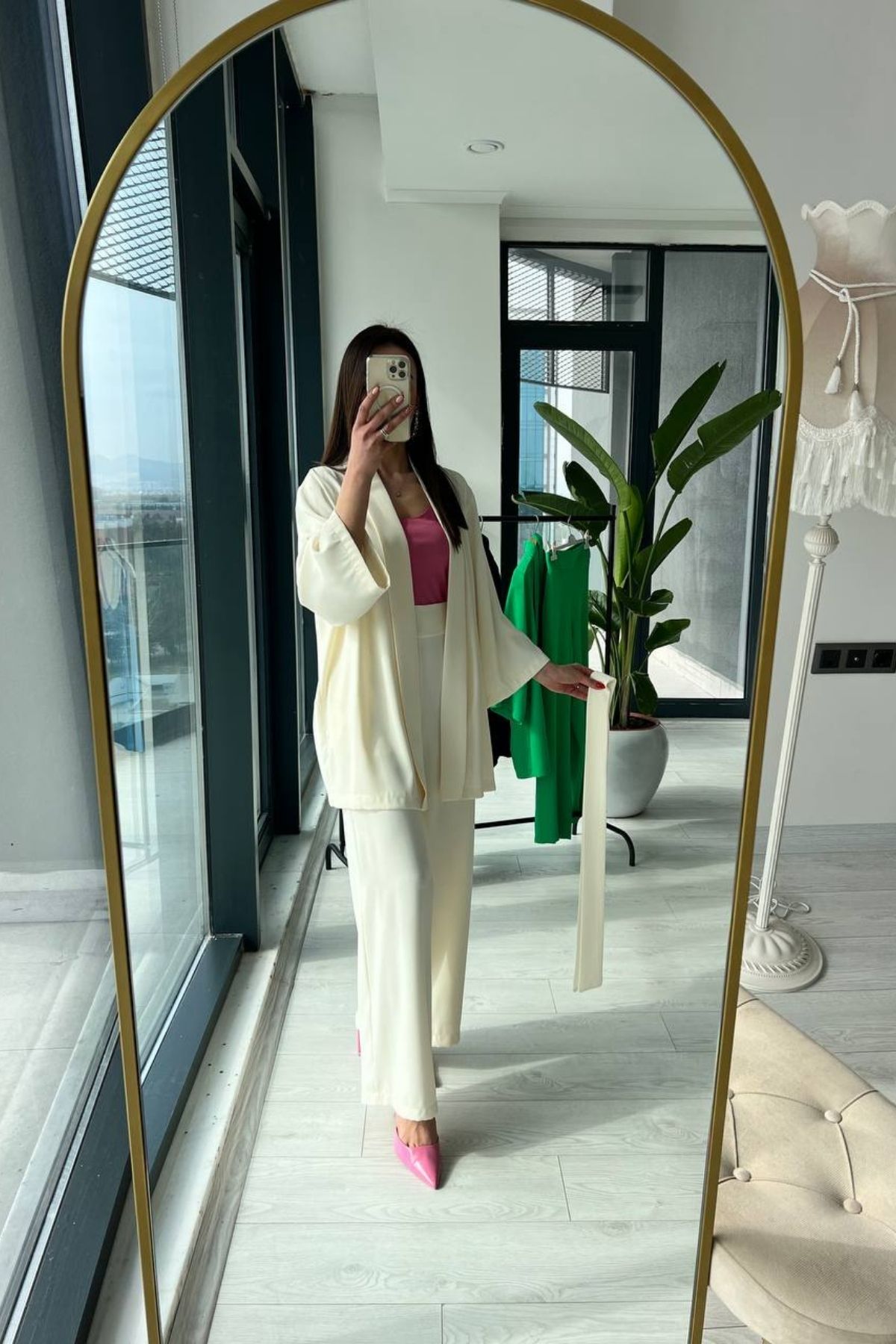 Ekru Kimono Takım