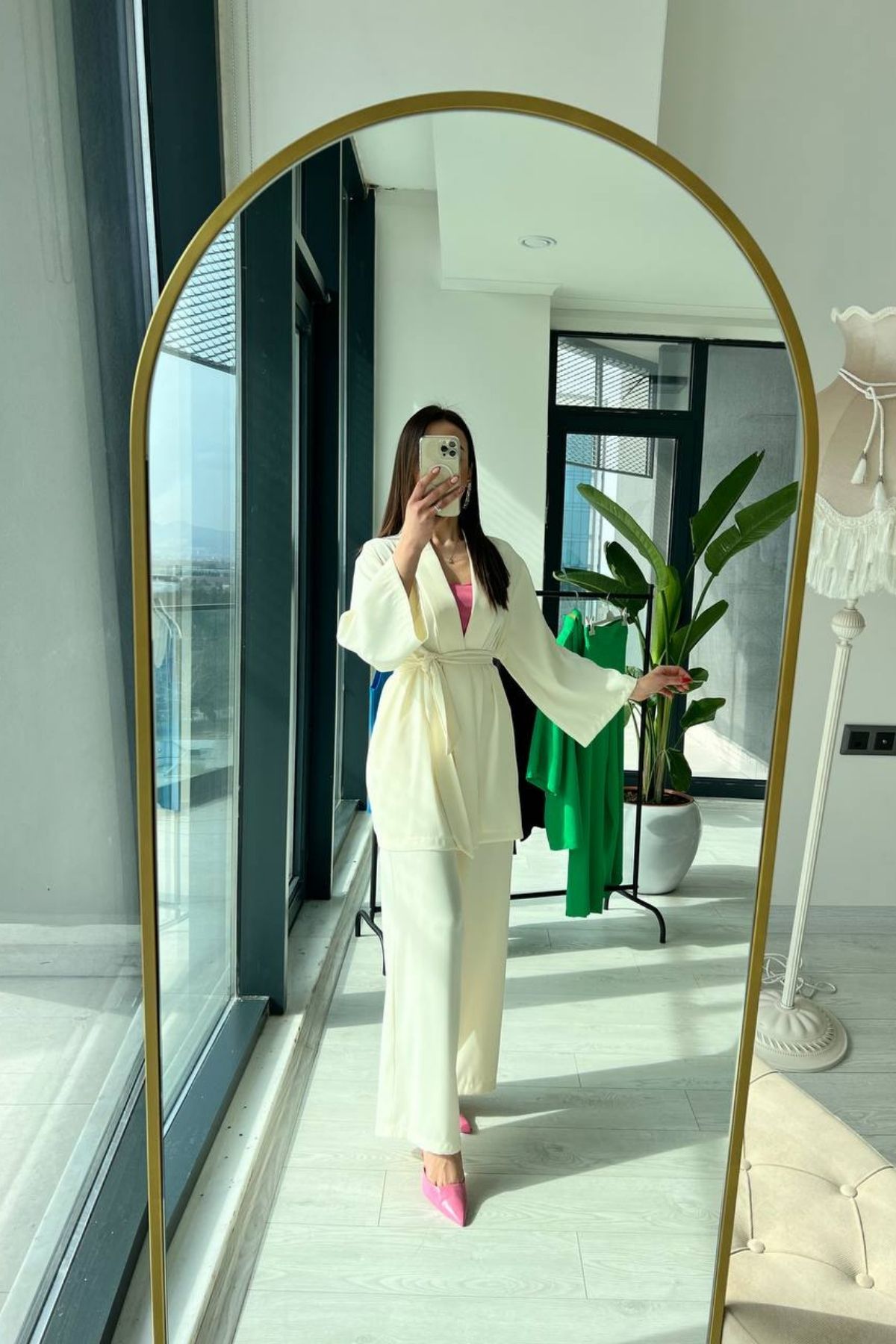 Ekru Kimono Takım