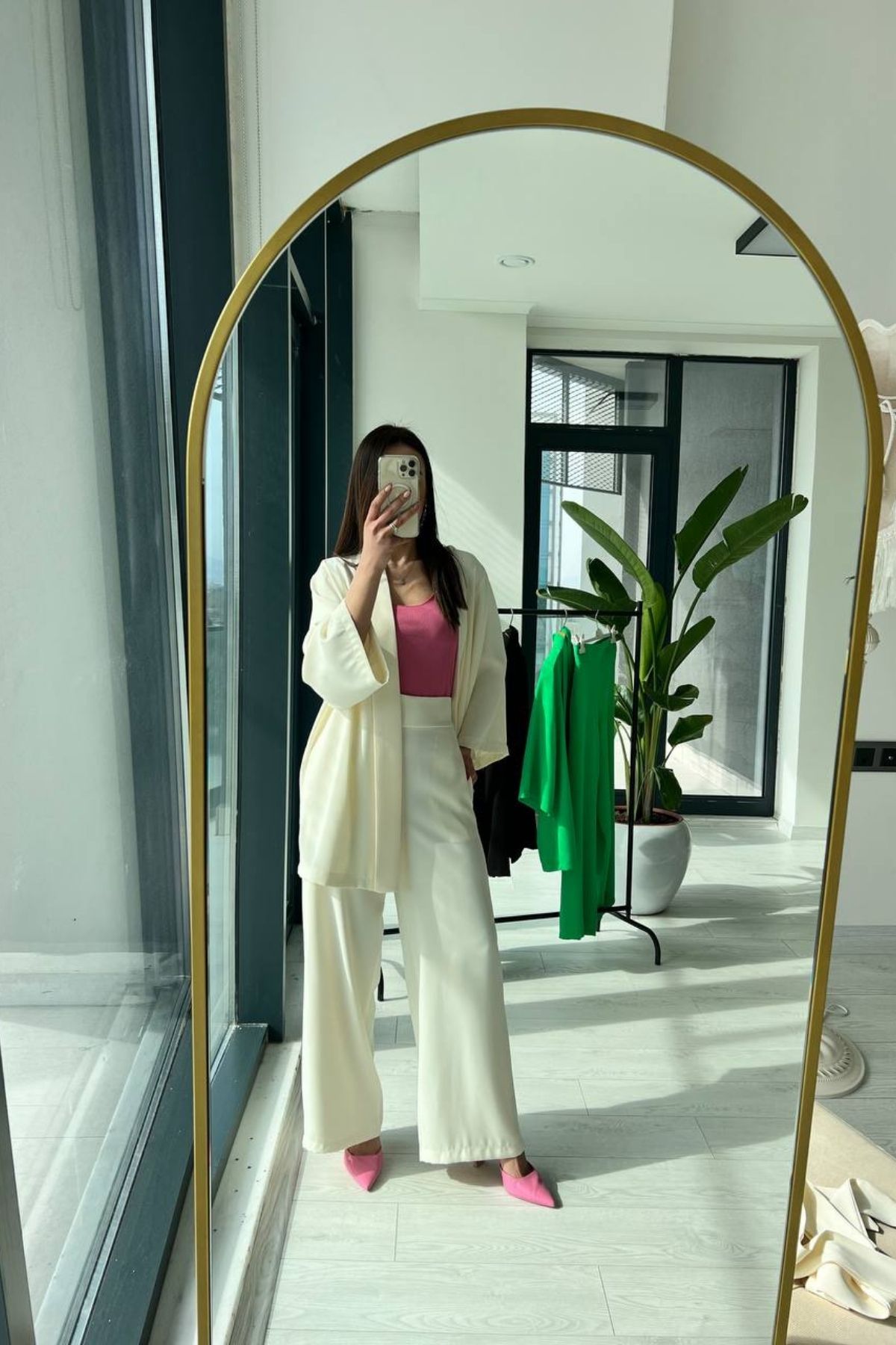 Ekru Kimono Takım