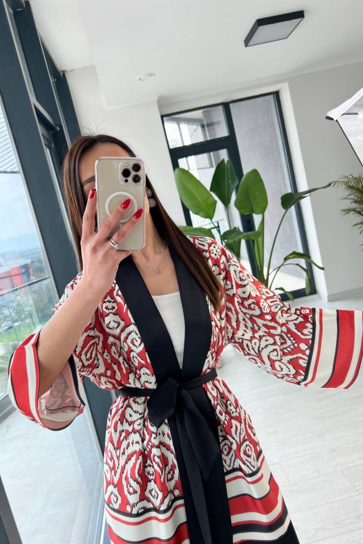 Kırmızı%20Premium%20Saten%20Kuşaklı%20Kimono%20Pantolon%20Takım