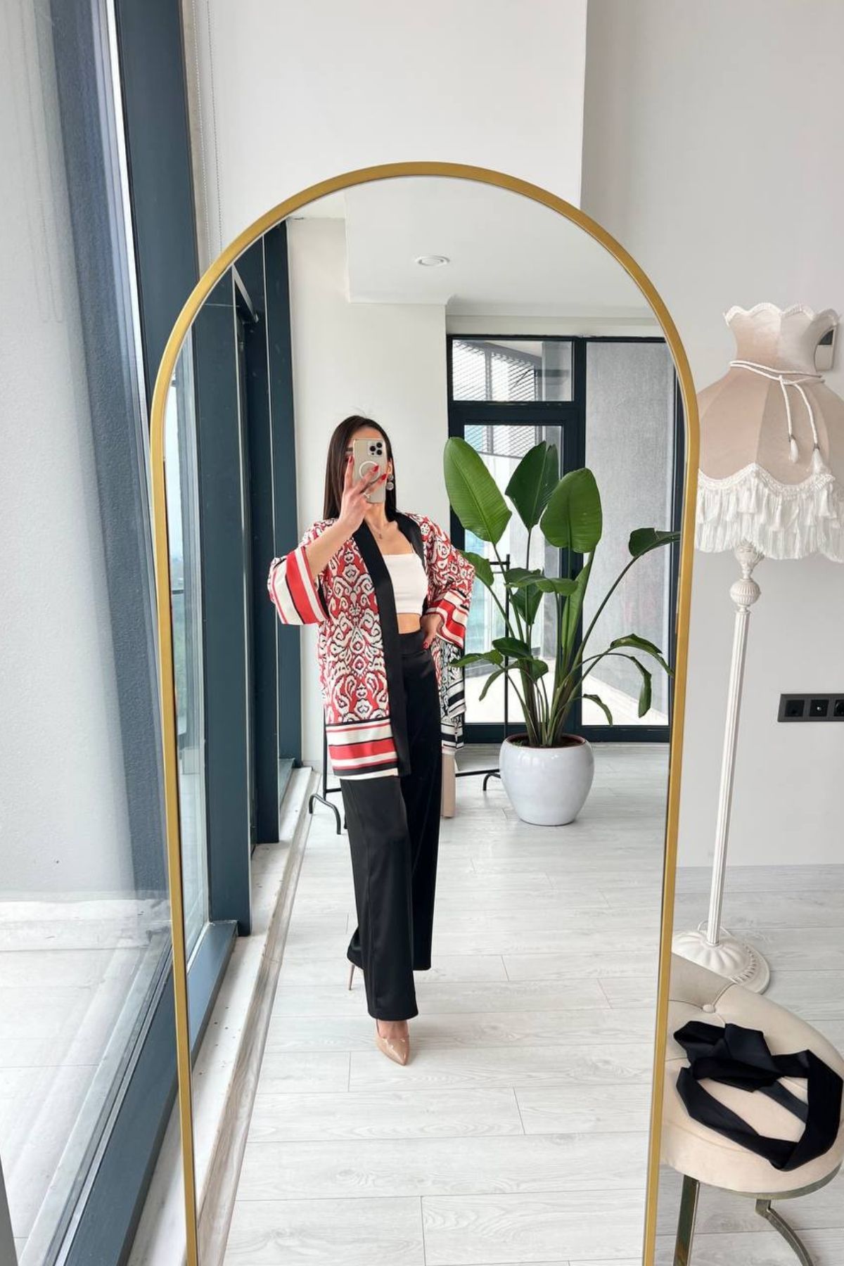 Kırmızı%20Premium%20Saten%20Kuşaklı%20Kimono%20Pantolon%20Takım