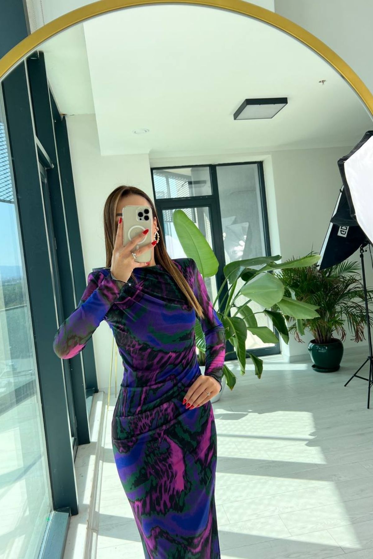 Tasarım Premium Tül Astarlı Vatkalı Elbise