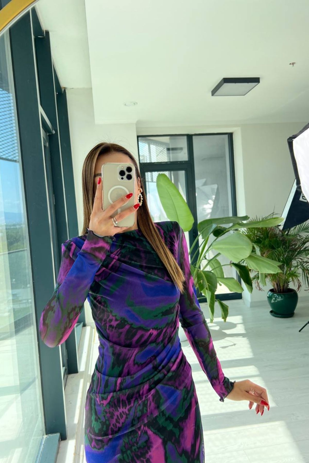 Tasarım Premium Tül Astarlı Vatkalı Elbise