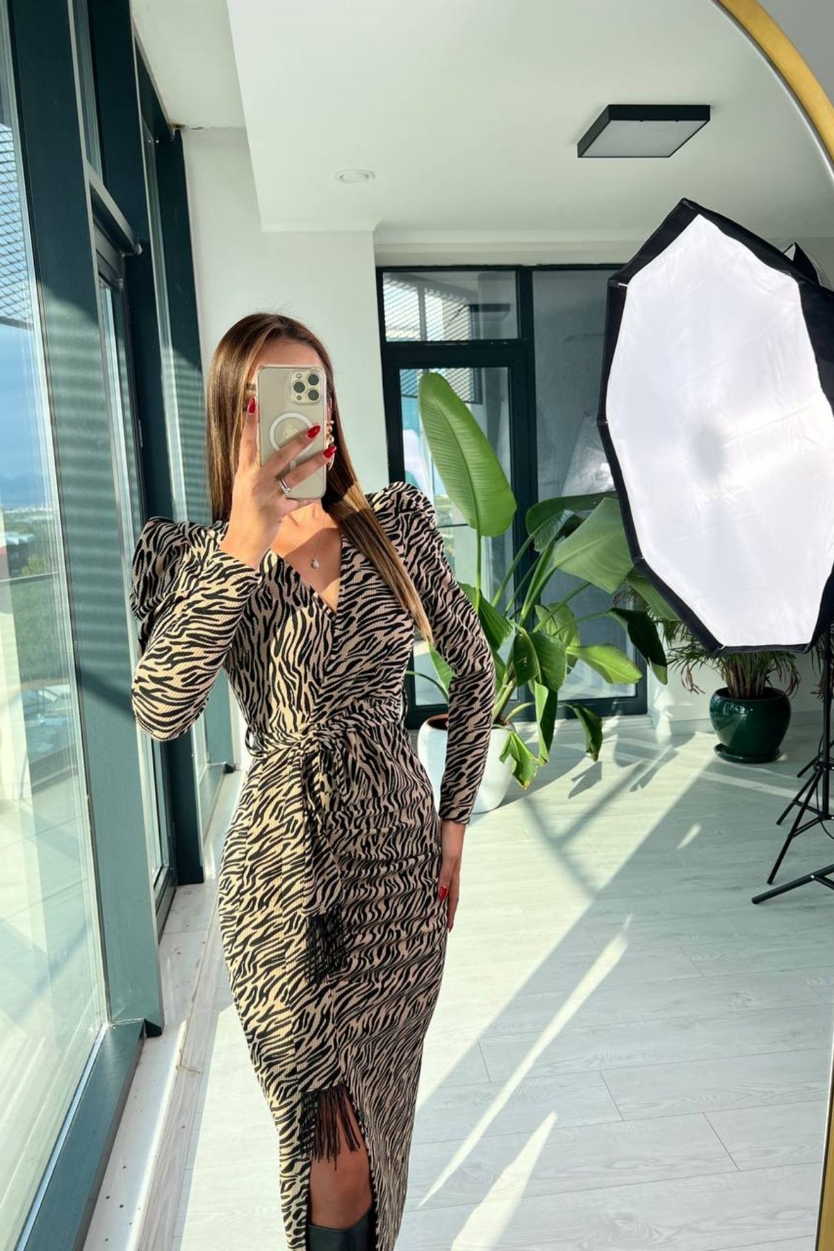 Zebra%20Desen%20Fitilli%20örme%20Krep%20Kumaş%20Kalem%20Elbise