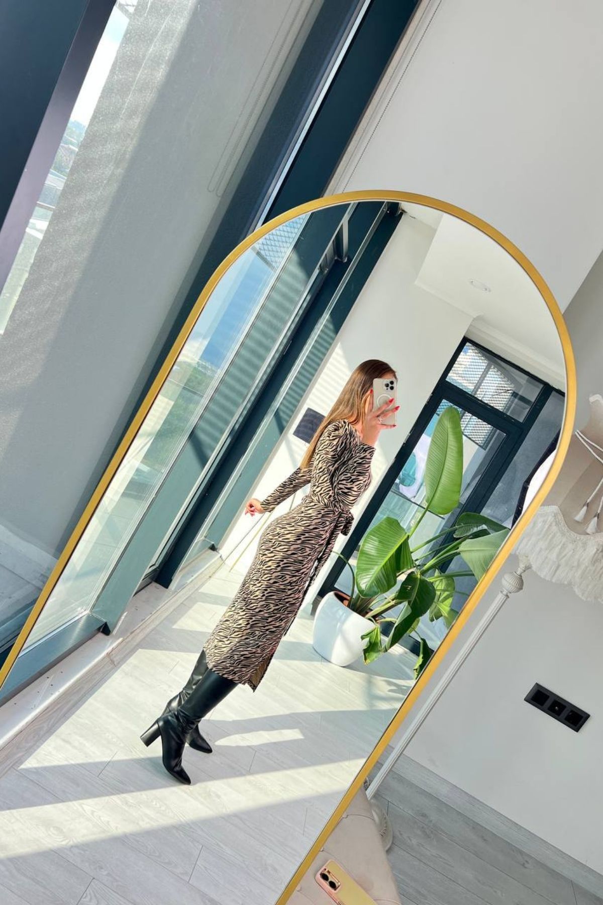 Zebra%20Desen%20Fitilli%20örme%20Krep%20Kumaş%20Kalem%20Elbise