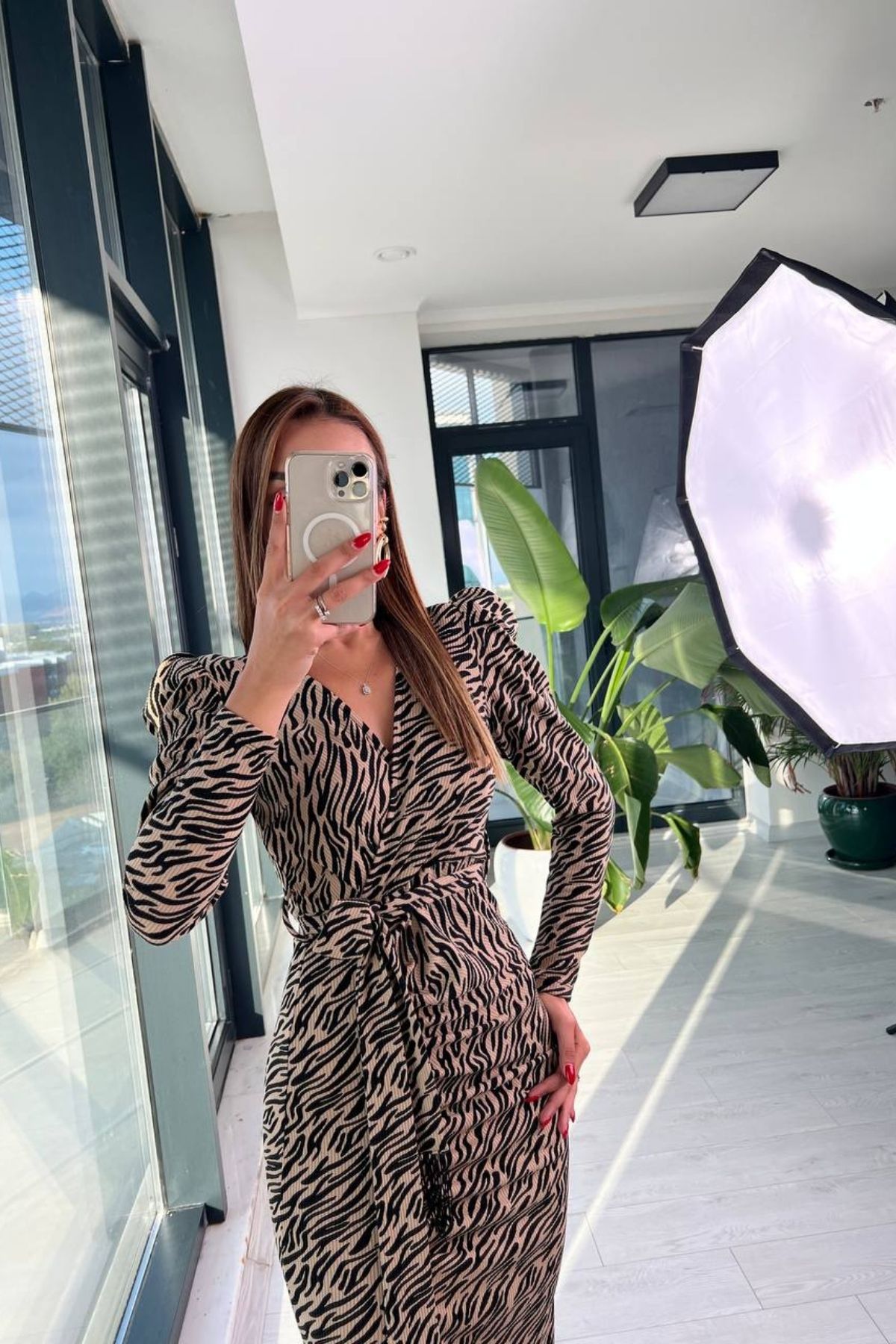 Zebra%20Desen%20Fitilli%20örme%20Krep%20Kumaş%20Kalem%20Elbise