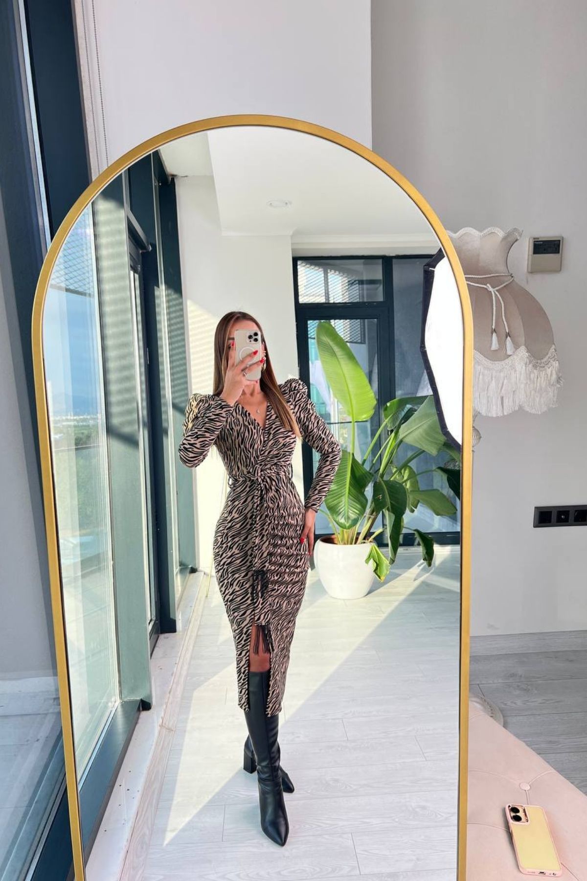 Zebra%20Desen%20Fitilli%20örme%20Krep%20Kumaş%20Kalem%20Elbise