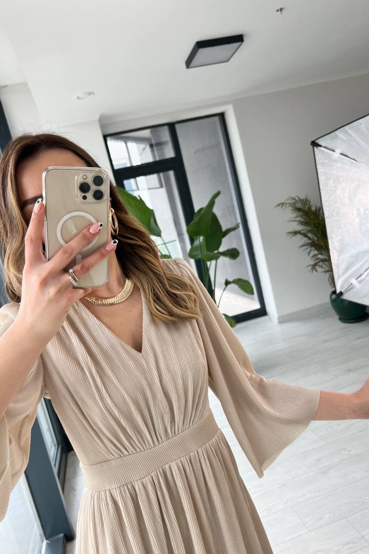 Taş%20rengi%20fitilli%20parıltı%20kumaş%20astarlı%20elbise