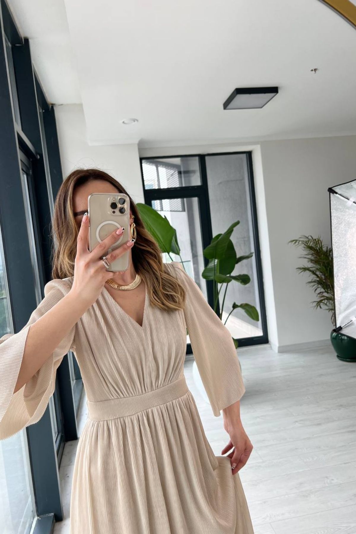 Taş%20rengi%20fitilli%20parıltı%20kumaş%20astarlı%20elbise