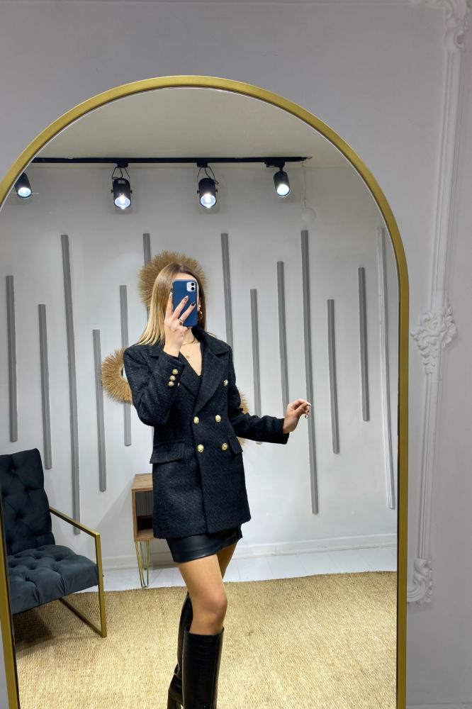 Siyah%20Tüvit%20Blazer%20Ceket