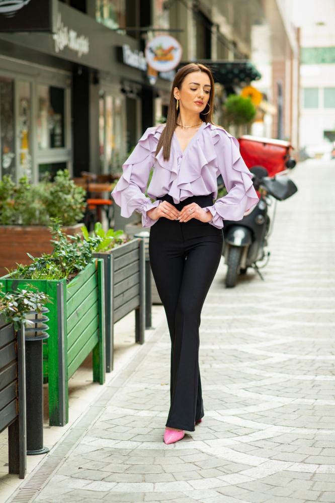 Açık%20Lila%20Şifon%20Jessica%20Bluz-Gömlek